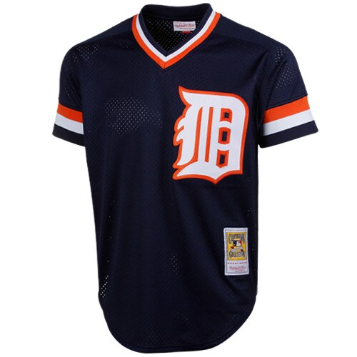Detroit Tigers Kirk Gibson Mitchell Ness Navy 1984 Cooperstown Collection Mesh Batting Practice MLB Jersey Men's
