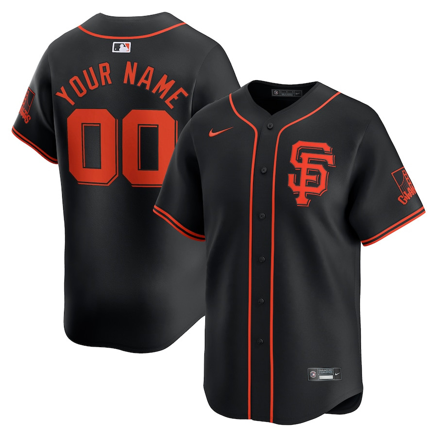 San Francisco Giants Alternate Limited Custom Black MLB Jersey Men's