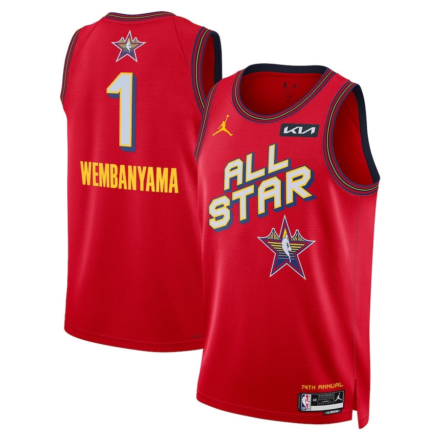 Victor Wembanyama 1 All Star 2025 Swingma Unisex Red NBA Jersey Unisex