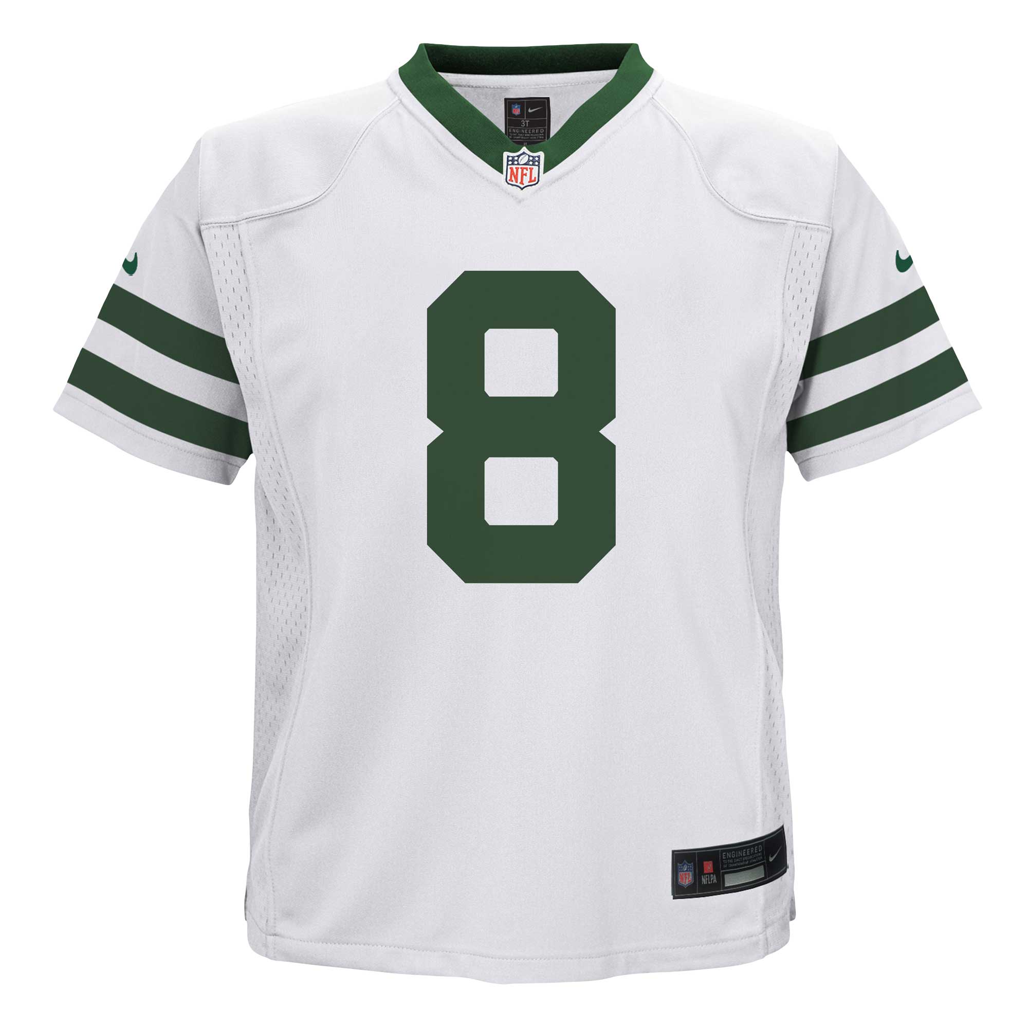 Preschool New York Jets Aaron Rodgers Legacy White Game NFL Jersey Men's