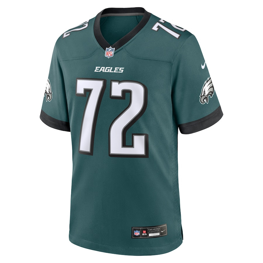Darian Kinnard 72 Philadelphia Eagles Team Game Midnight Green NFL Jersey Men's