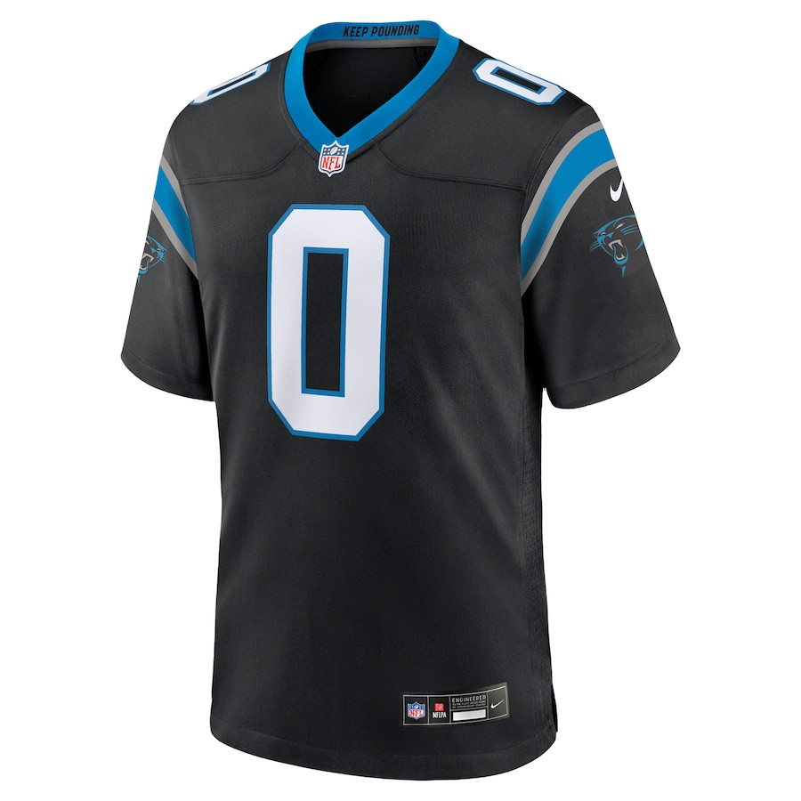 Ja'Tavion Sanders 0 Carolina Panthers Game Black NFL Jersey Men's