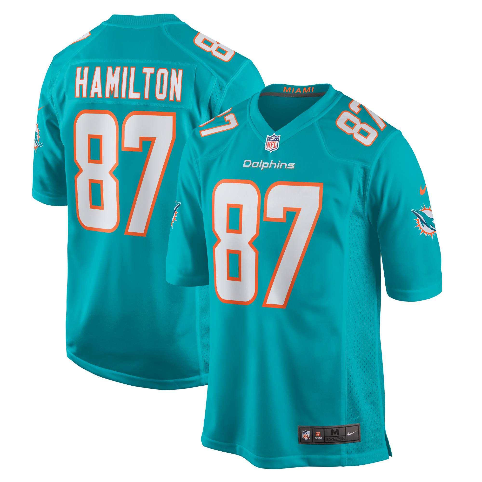 Miami Dolphins DaeSean Hamilton Aqua Home Game Player NFL Jersey Men's
