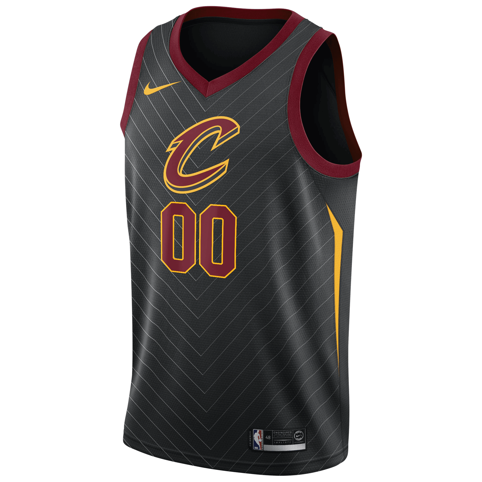 Cleveland Cavaliers Swingman Custom Black Statement Edition NBA Jersey Men's