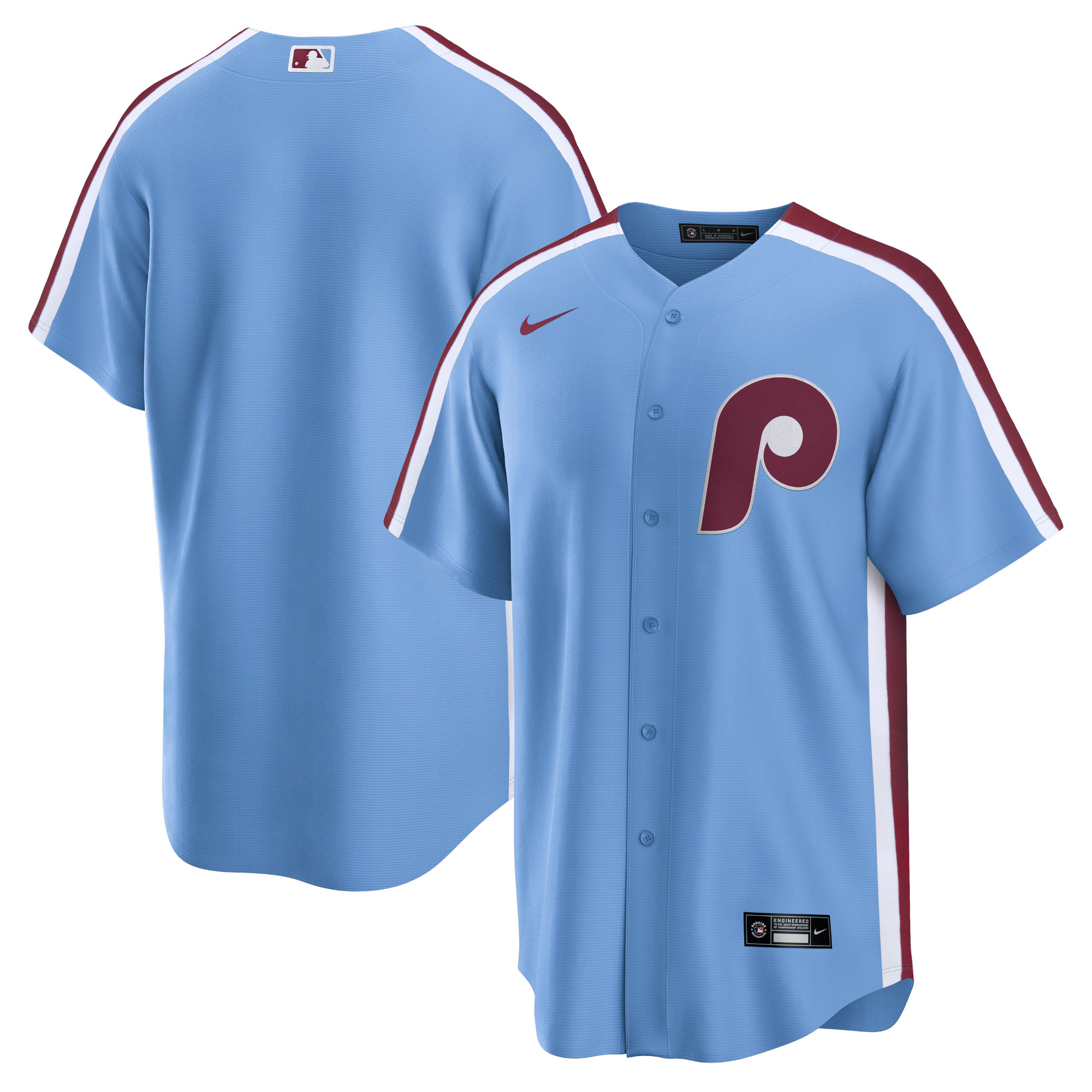 Philadelphia Phillies Light Blue Alternate Team MLB Jersey Men's