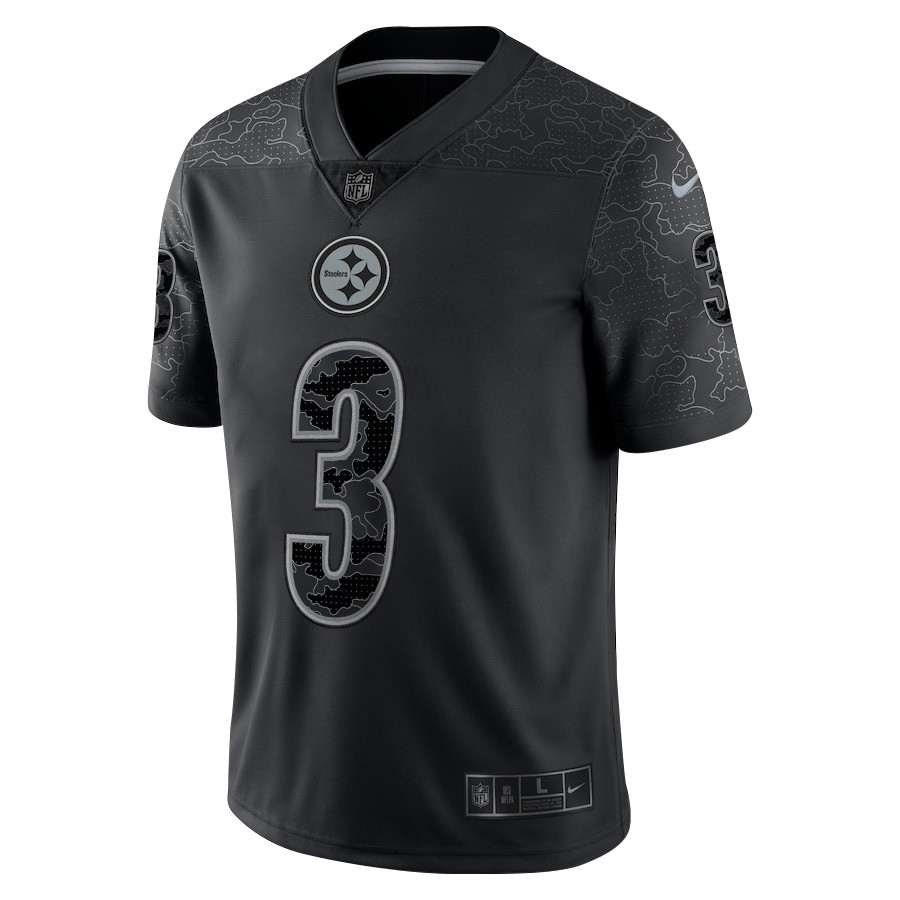 Russell Wilson 3 Pittsburgh Steelers RFLCTV Limited Game Black NFL Jersey Men's