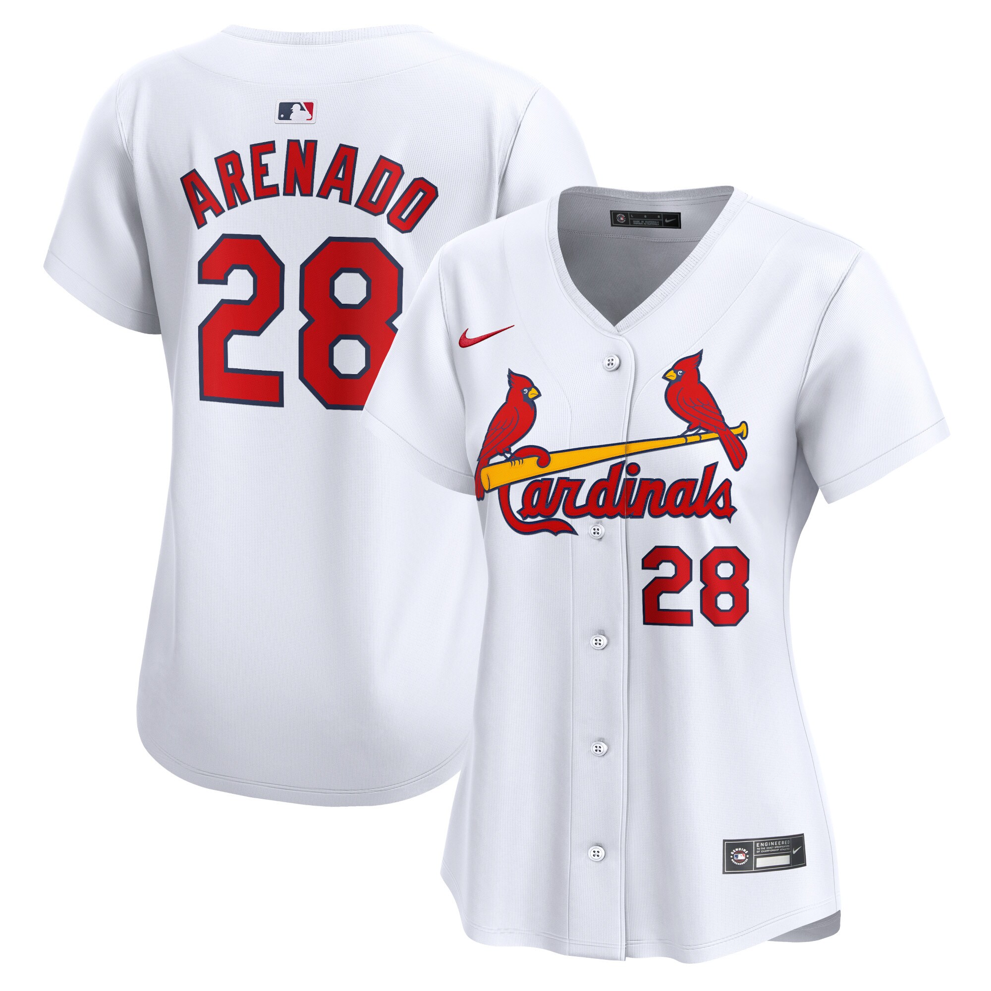 St. Louis Cardinals Nolan Arenado White Home Limited Player MLB Jersey Women's