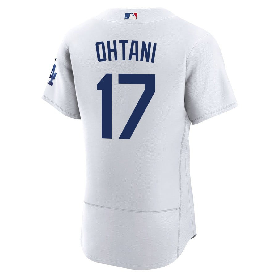 Shohei Ohtani 17 Los Angeles Dodgers Alternate ELITE White MLB Jersey Men's