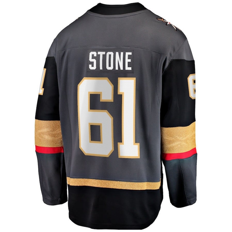 Mark Stone 61 Vegas Golden Knights 2023 Stanley Cup Champions Patch Alternate Breakaway Player Black NHL Jersey Men's