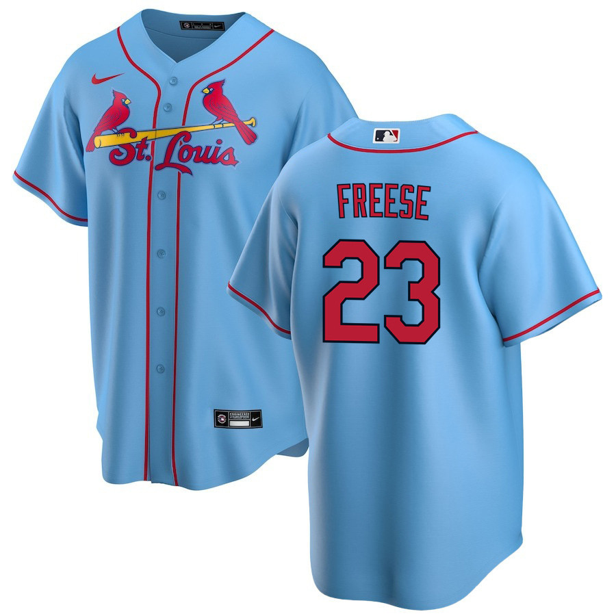 David Freese 23 St. Louis Cardinals Alternate Light Blue MLB Jersey Men's