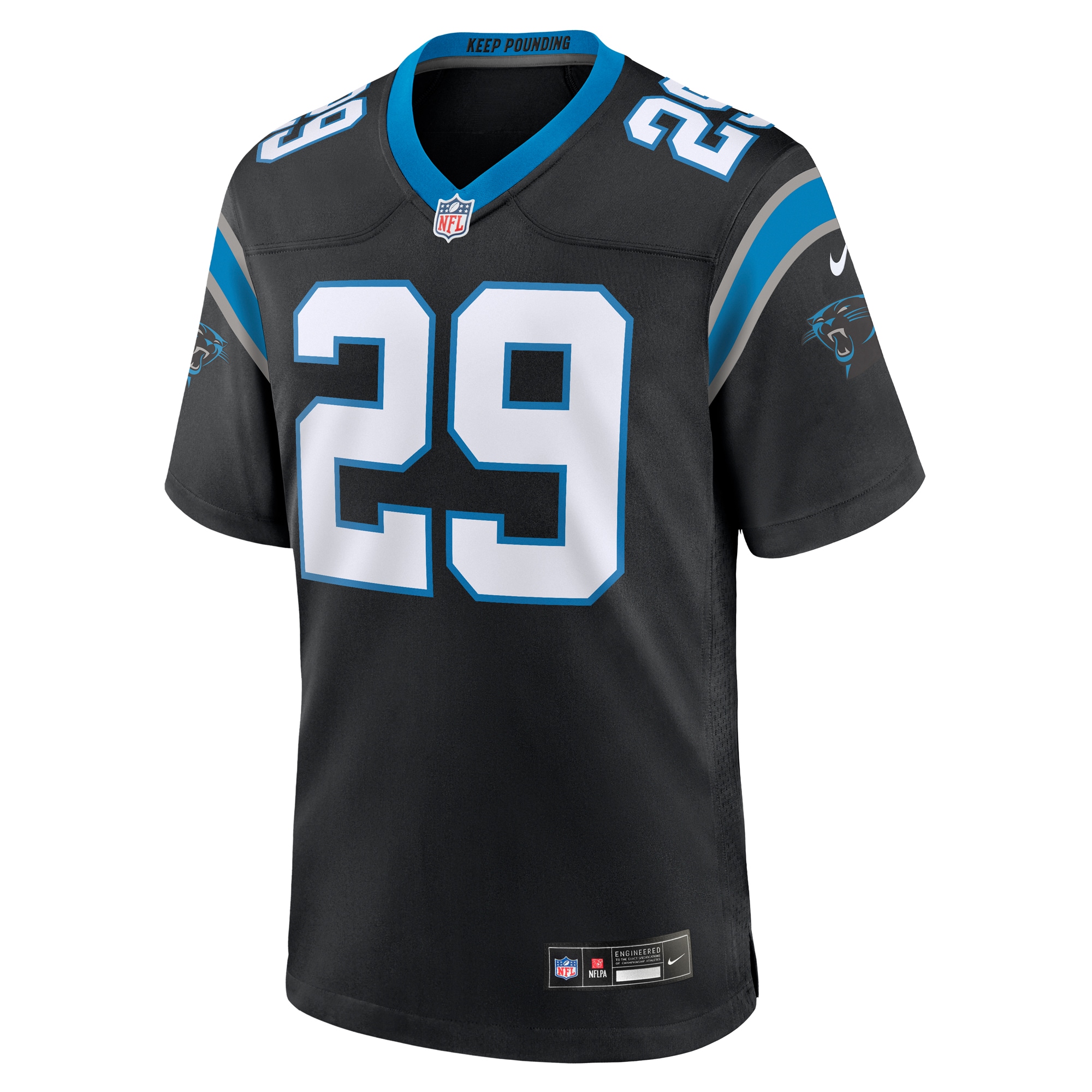 Carolina Panthers D'Shawn Jamison Black Team Game NFL Jersey Men's