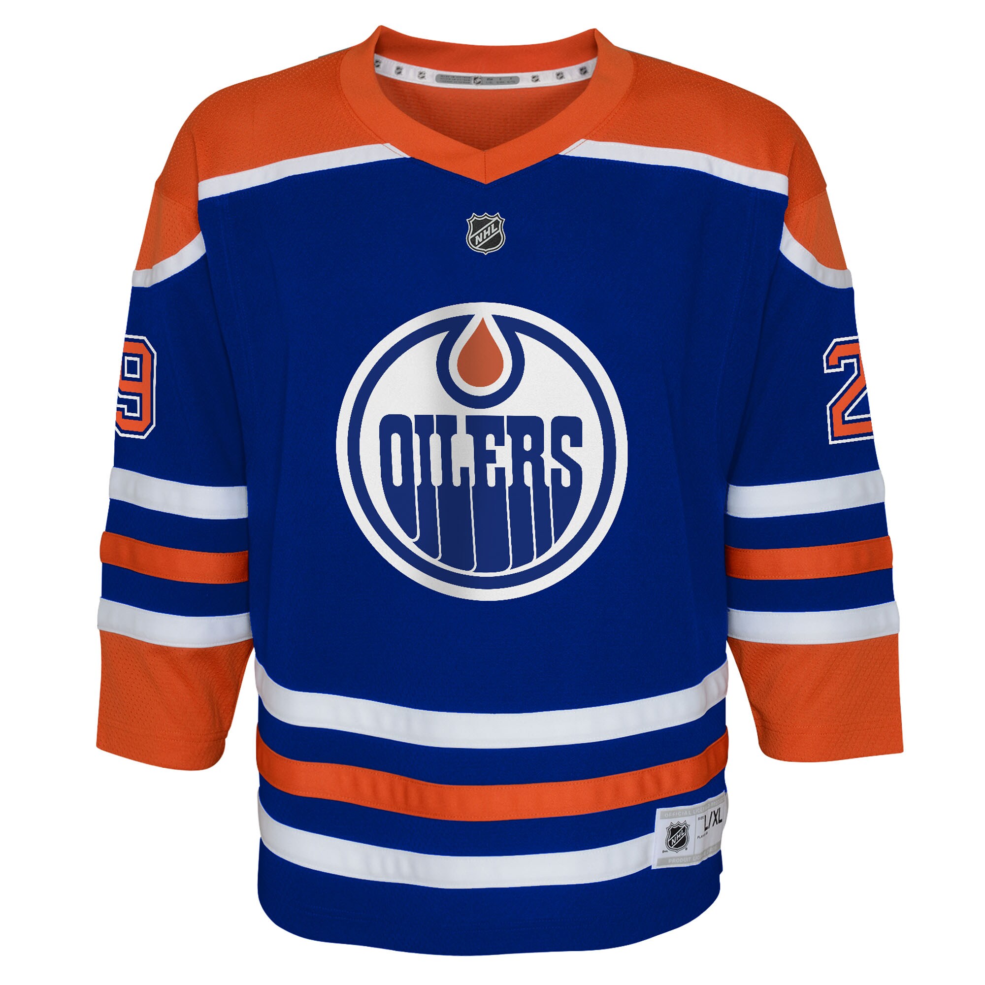 Edmonton Oilers Leon Draisaitl Royal Home Player NHL Jersey Youth