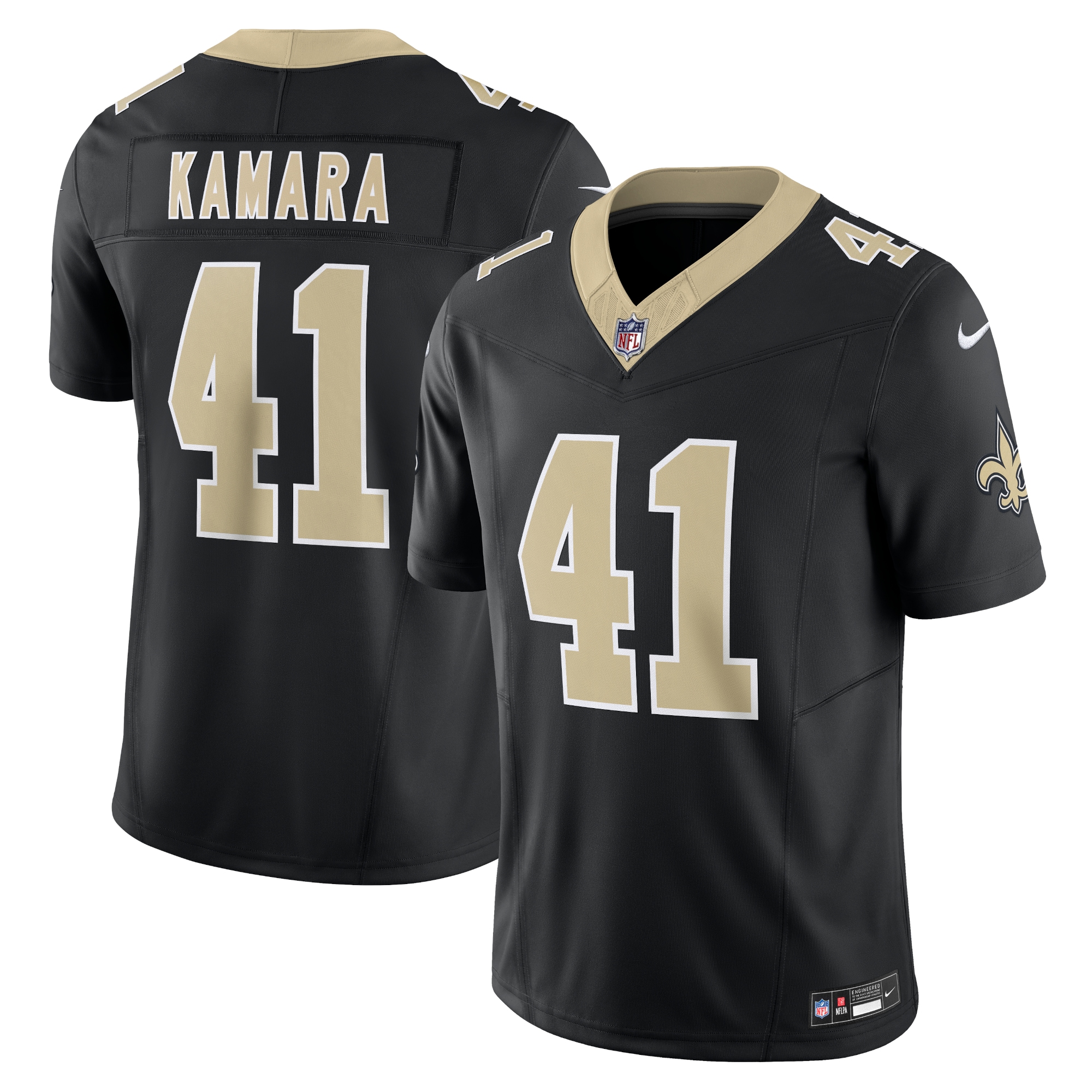 New Orleans Saints Alvin Kamara Black Vapor F.U.S.E. Limited NFL Jersey Men's