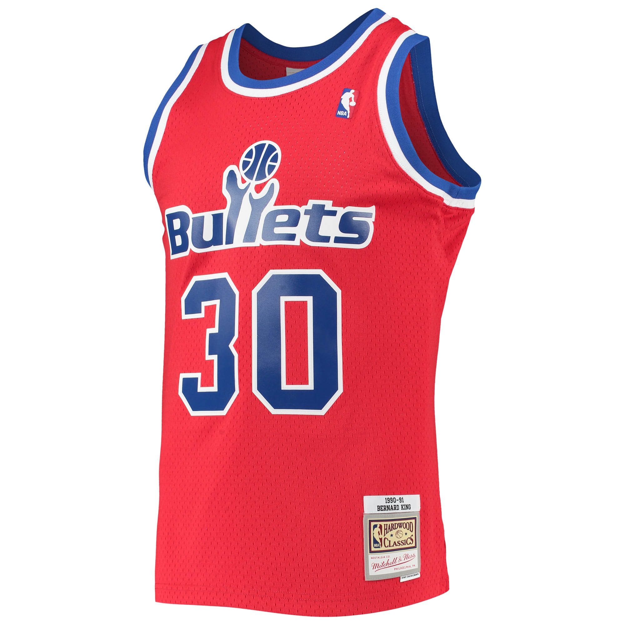 Mitchell Ness Bernard King Red Washington Bullets 1990/91 Hardwood Classics Swingman NBA Jersey Men's