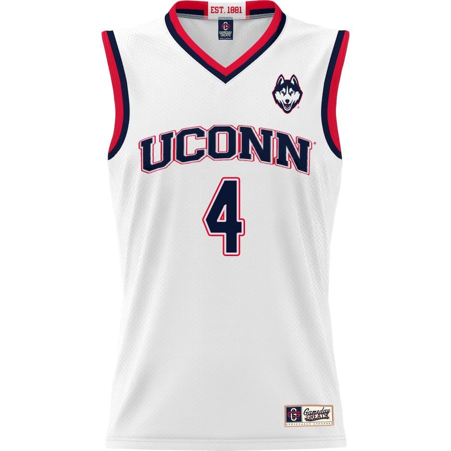 Nahiem Alleyne 4 UConn Huskies White NCAA Jersey Men's