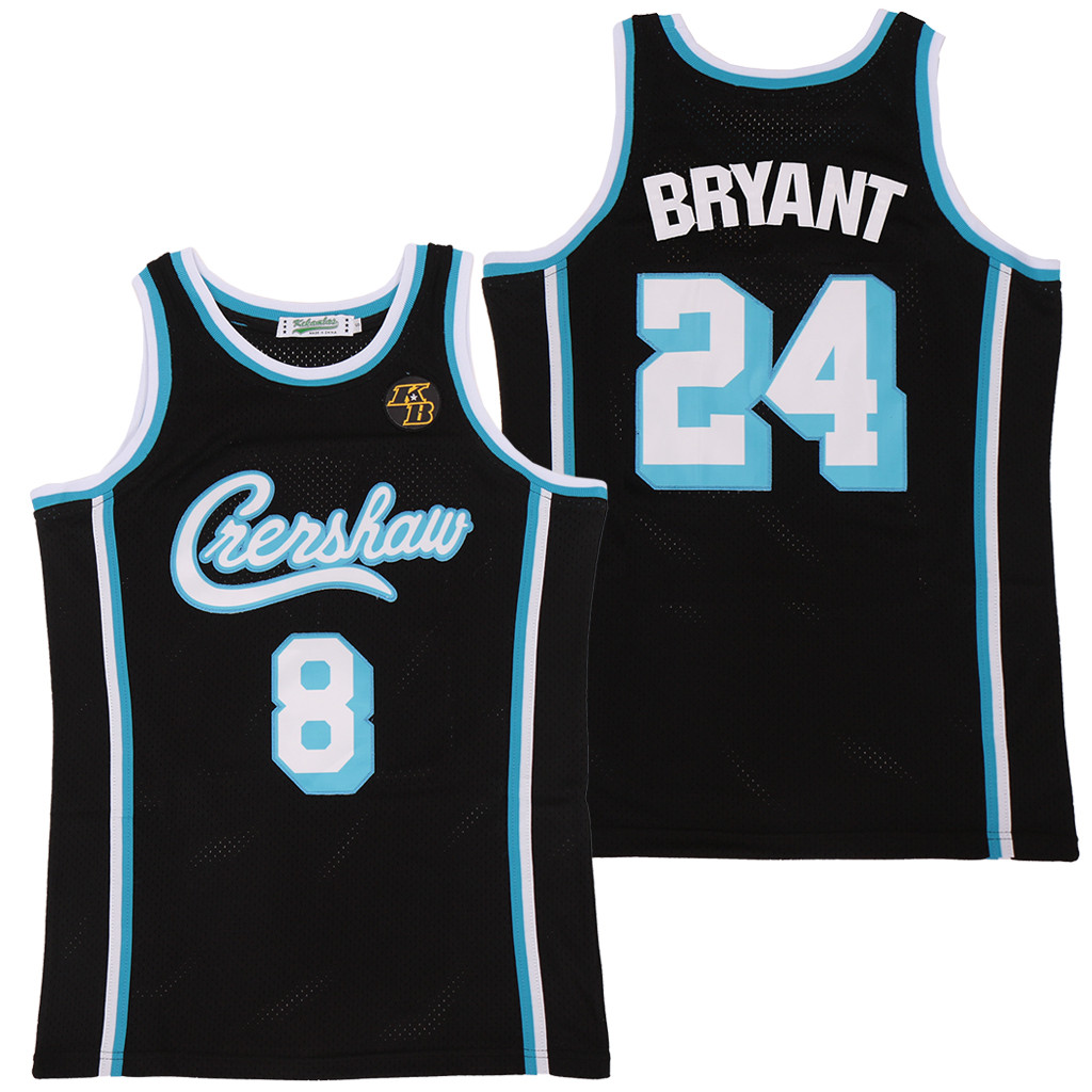 Kobe Bryant 24 Crenshaw Swingman Black NBA Jersey Men's