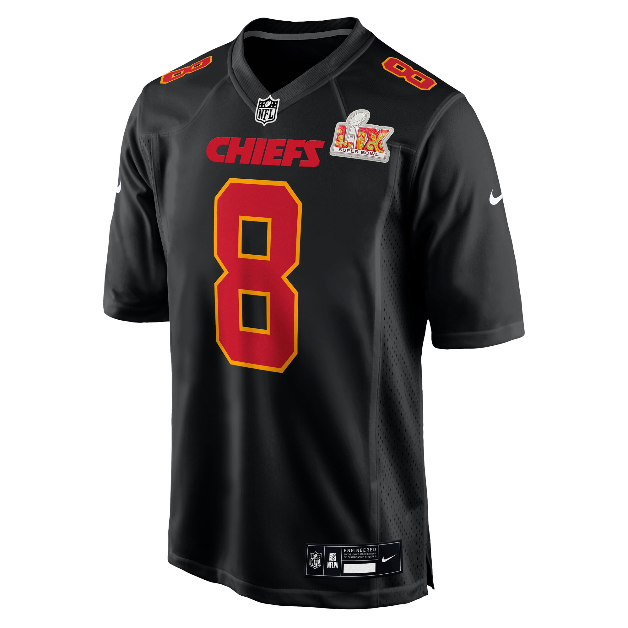 Kansas City Chiefs DeAndre Hopkins Carbon Black Super Bowl LIX Fashion Game NFL Jersey Men's