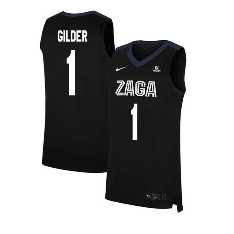 1 Admon Gilder Black Elite Gonzaga Bulldogs NCAA Jersey Men's
