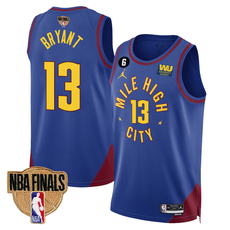 Thomas Bryant 13 Denver Nuggets Final Champions 2023 Swingman Blue NBA Jersey Men's
