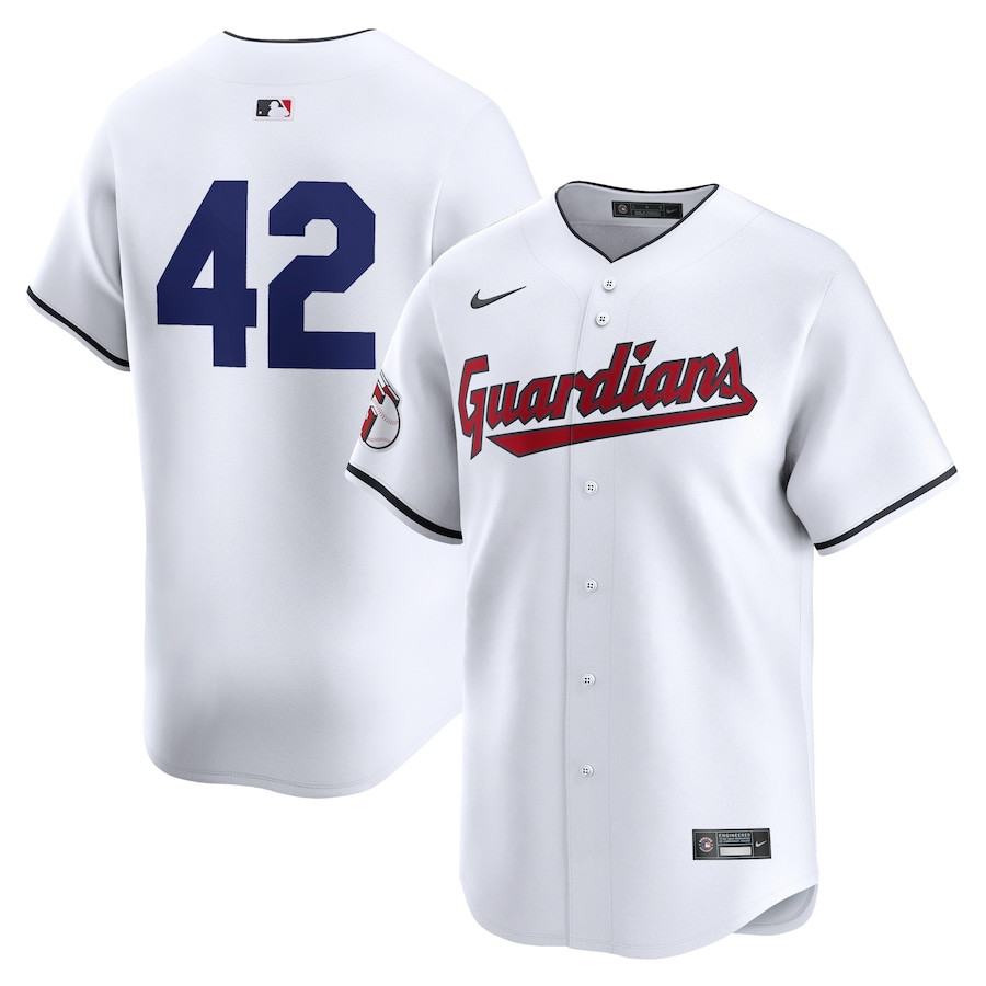Cleveland Guardians 2024 Jackie Robinson Day Home Limited White MLB Jersey Men's