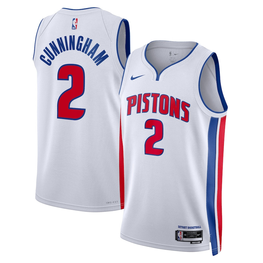 Cade Cunningham 2 Detroit Pistons Unisex Swingman Association Editio White NBA Jersey Unisex
