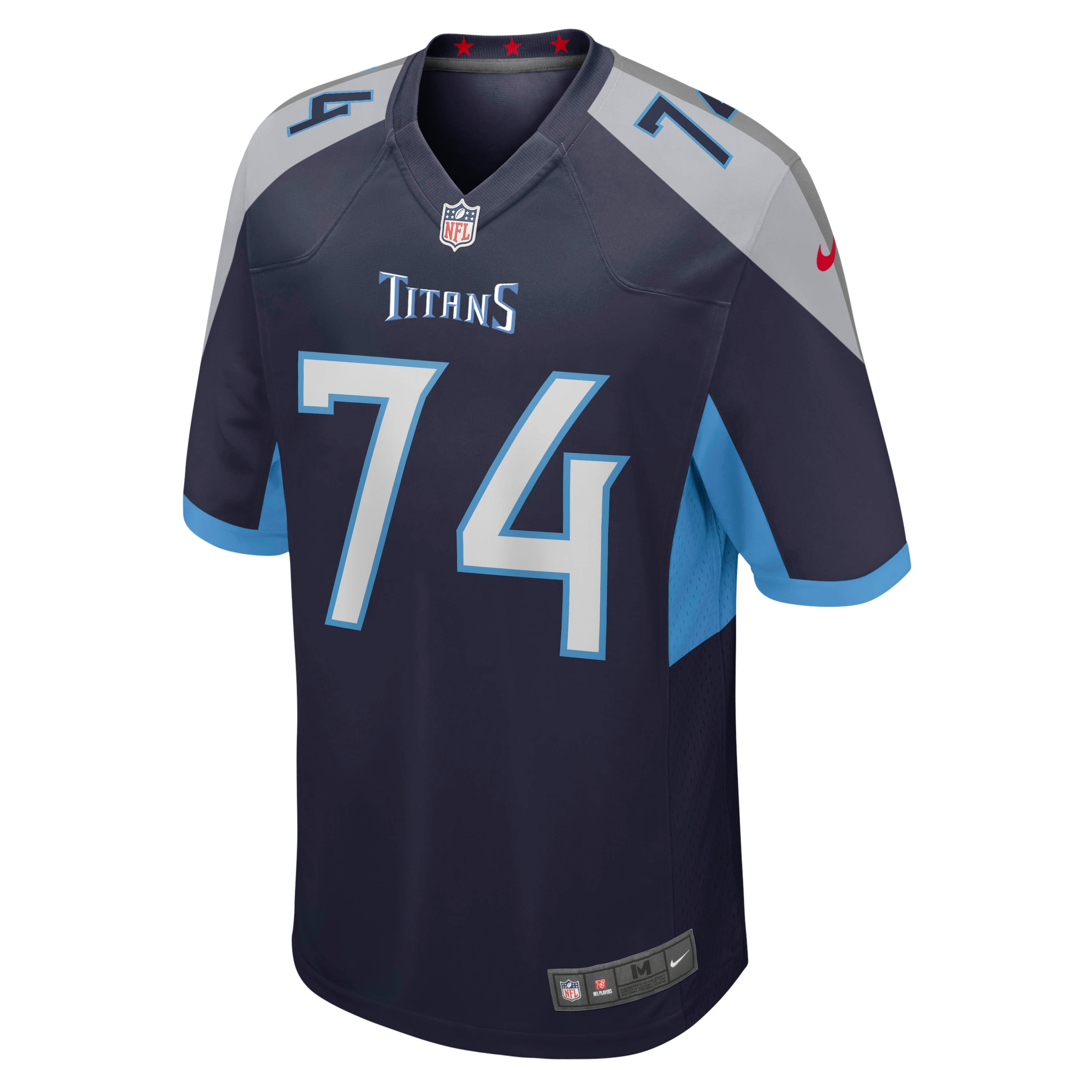 Tennessee Titans Bruce Matthews Navy Retired Player NFL Jersey Men's
