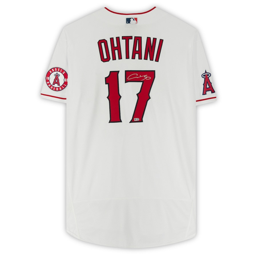 Shohei Ohtani 17 Los Angeles Angels Signed White MLB Jersey Men's