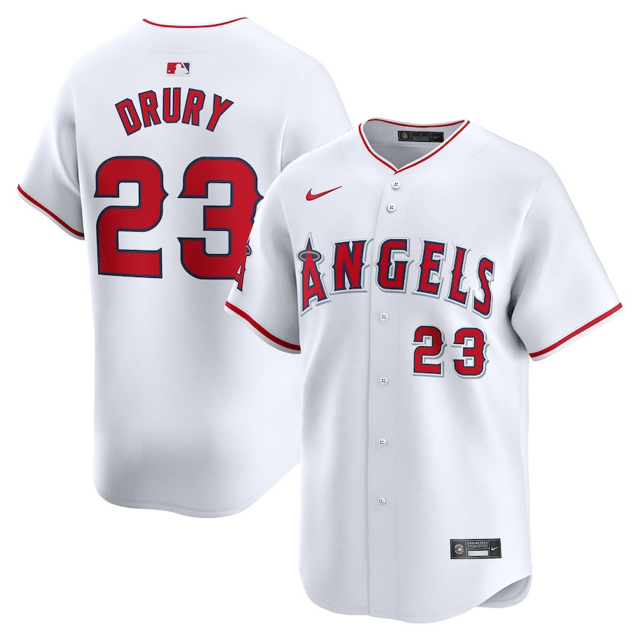 Brandon Drury 23 Los Angeles Angels Home Limited White MLB Jersey Men's