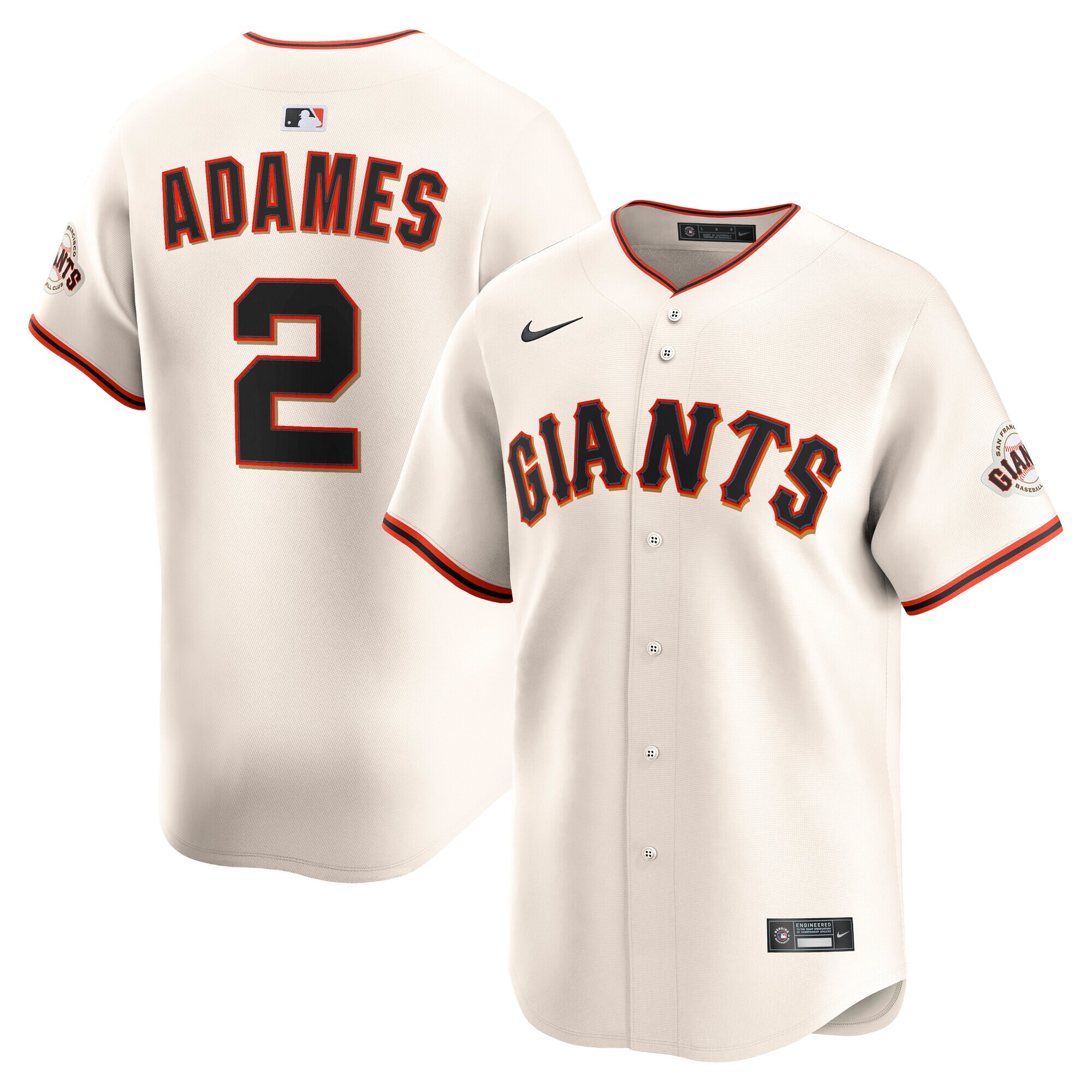 San Francisco Giants Willy Adames Cream Alternate Limited Player MLB Jersey Men's