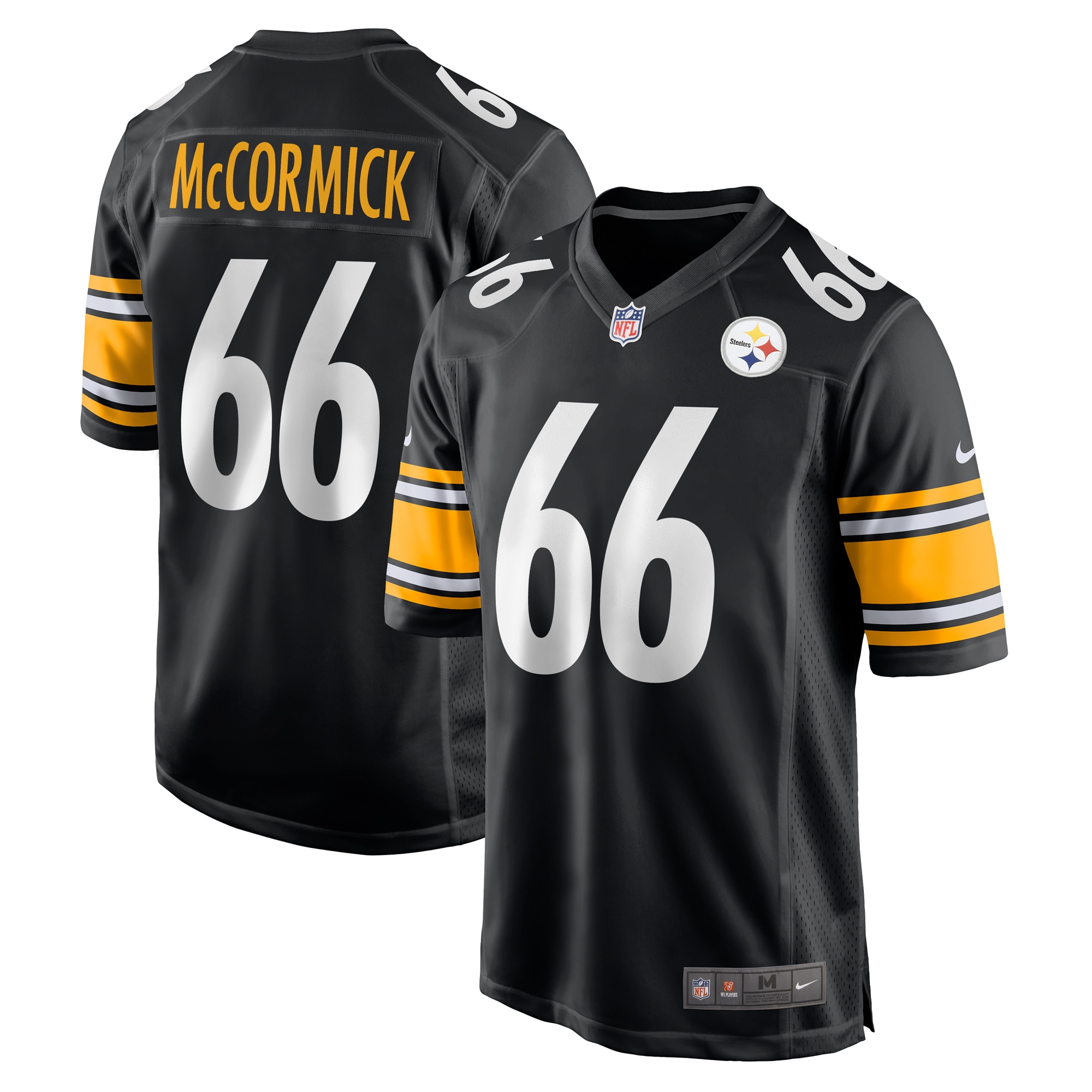 Pittsburgh Steelers Mason McCormick Black Game NFL Jersey Men's