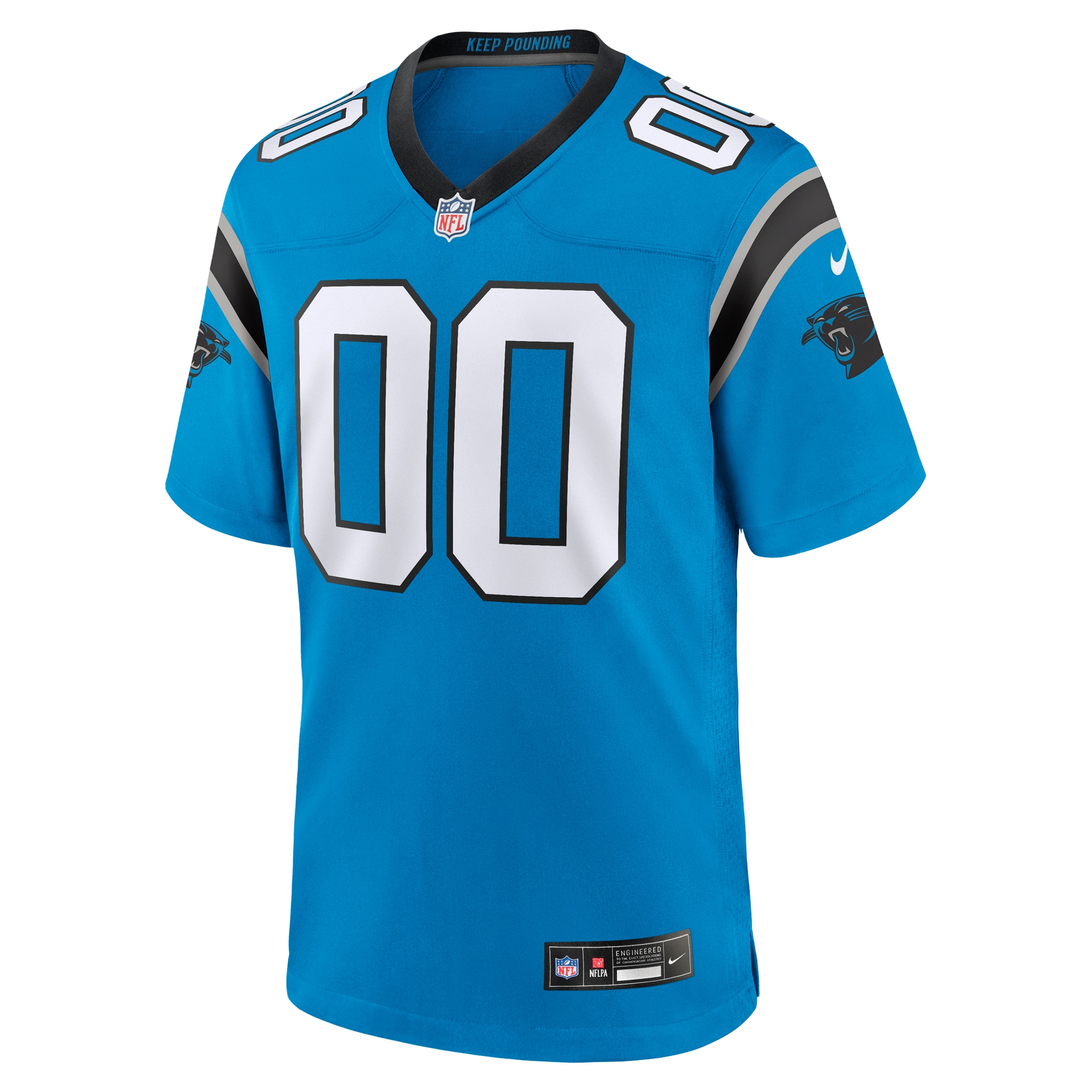 Carolina Panthers Blue Alternate Custom Game NFL Jersey Men's