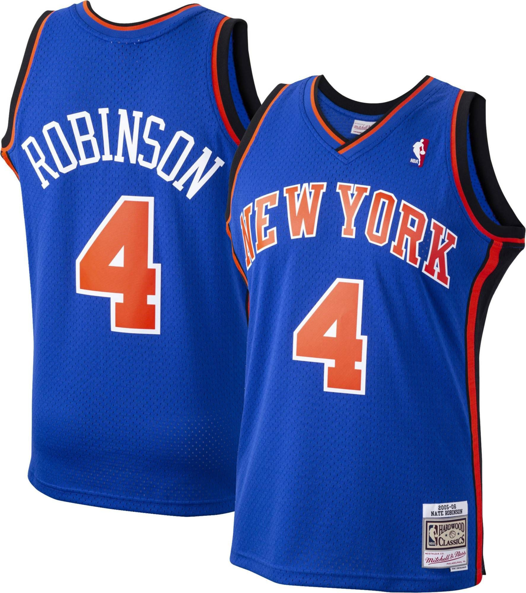 Mitchell Ness New York Knicks Nate Robinson 4 Swingman Blue NBA Jersey Men's