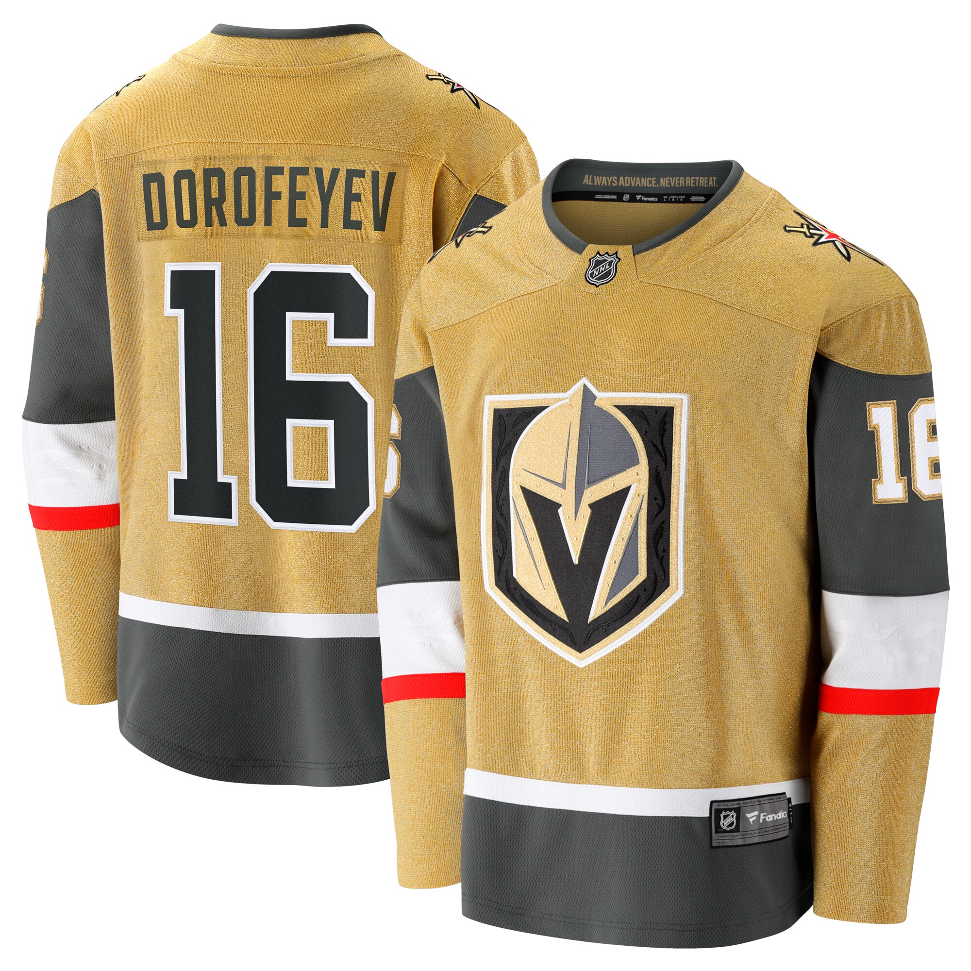Vegas Golden Knights Pavel Dorofeyev Gold Premier Breakaway Player NHL Jersey Men's