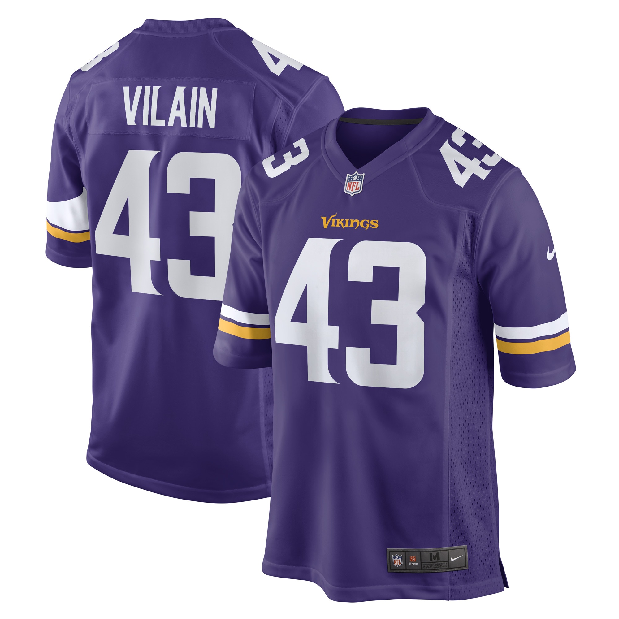 Minnesota Vikings Luiji Vilain Purple Game Player NFL Jersey Men's