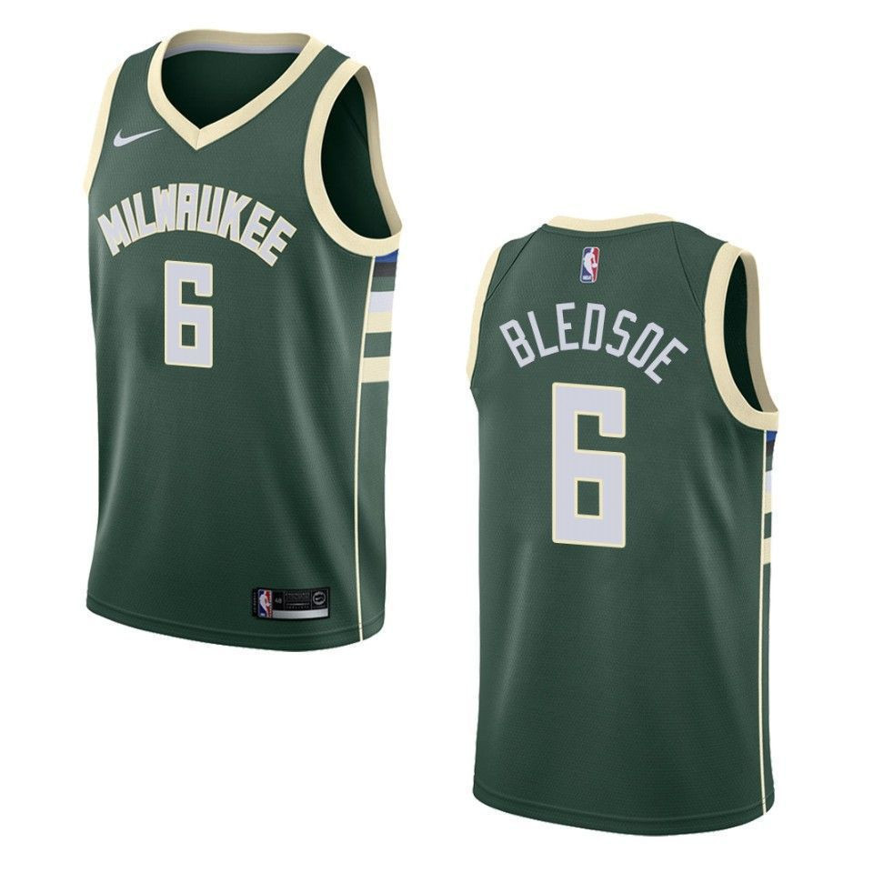 Milwaukee Bucks 6 Eric Bledsoe Icon Swingman Green NBA Jersey Men's