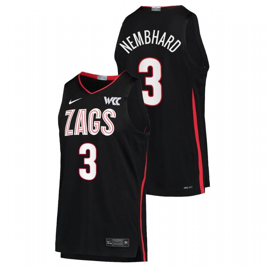 Gonzaga Bulldogs Andrew Nembhard 3 2022 Black College Limited NCAA Jersey Men's