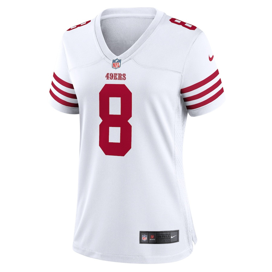 Steve Young 8 San Francisco 49ers Retired Game White NFL Jersey Women's