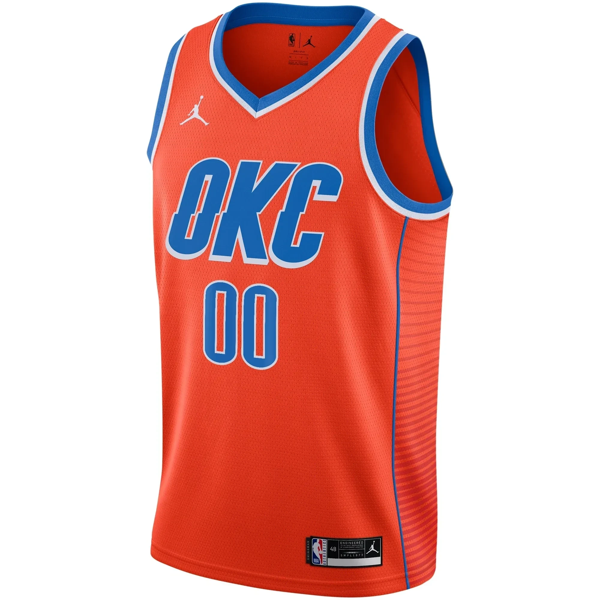 Oklahoma City Thunder Swingman Custom Statement Edition Orange NBA Jersey Men's