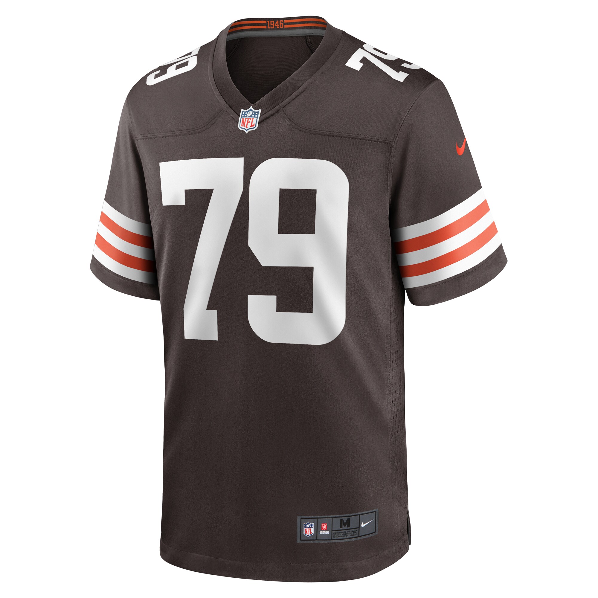 Cleveland Browns Dawand Jones Brown Team Game NFL Jersey Men's