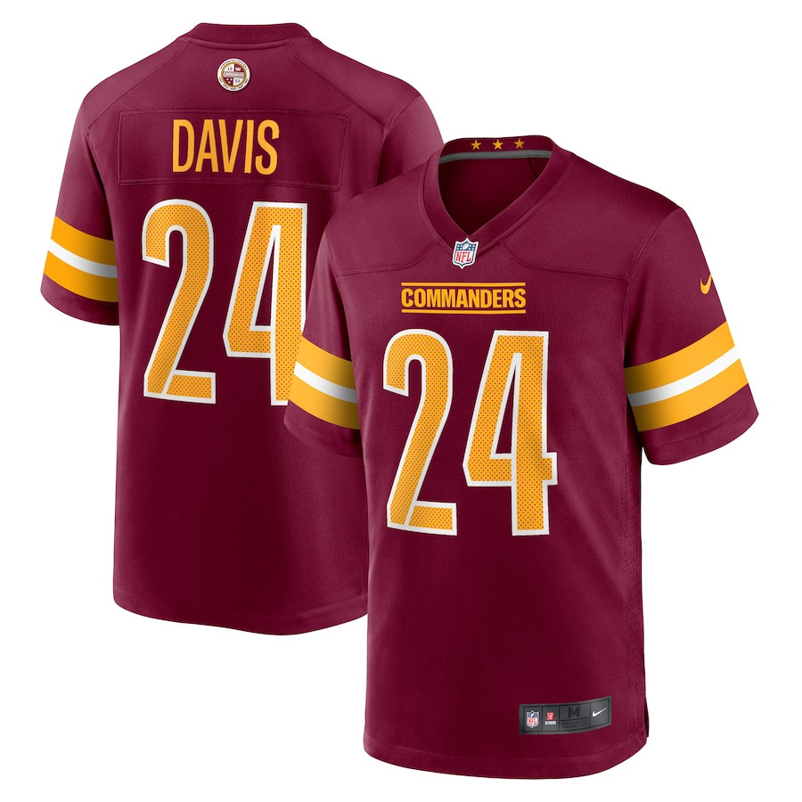 Michael Davis 24 Washington Commanders Game Burgundy NFL Jersey Men's