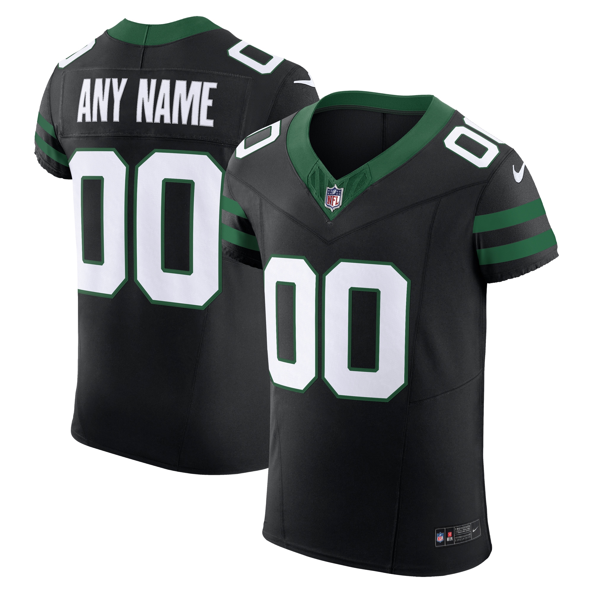New York Jets Legacy Black Alternate Vapor F.U.S.E. Elite Custom NFL Jersey Men's