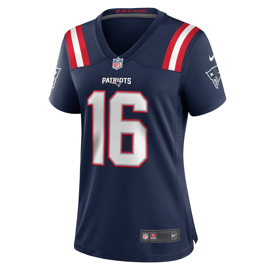 Sione Takitaki 16 New England Patriots Team Game Navy NFL Jersey Women's