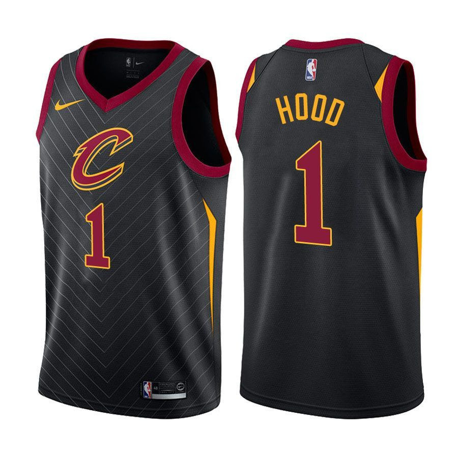 Cleveland Cavaliers Rodney Hood 1 Statet Edition Black NBA Jersey Men's