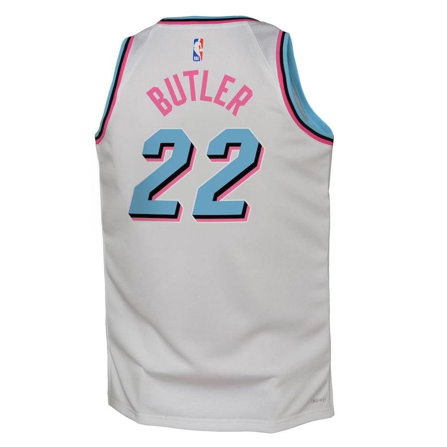 Jimmy Butler 22 Miami Heat 2024/25 Swingman Player City Editio White NBA Jersey Youth
