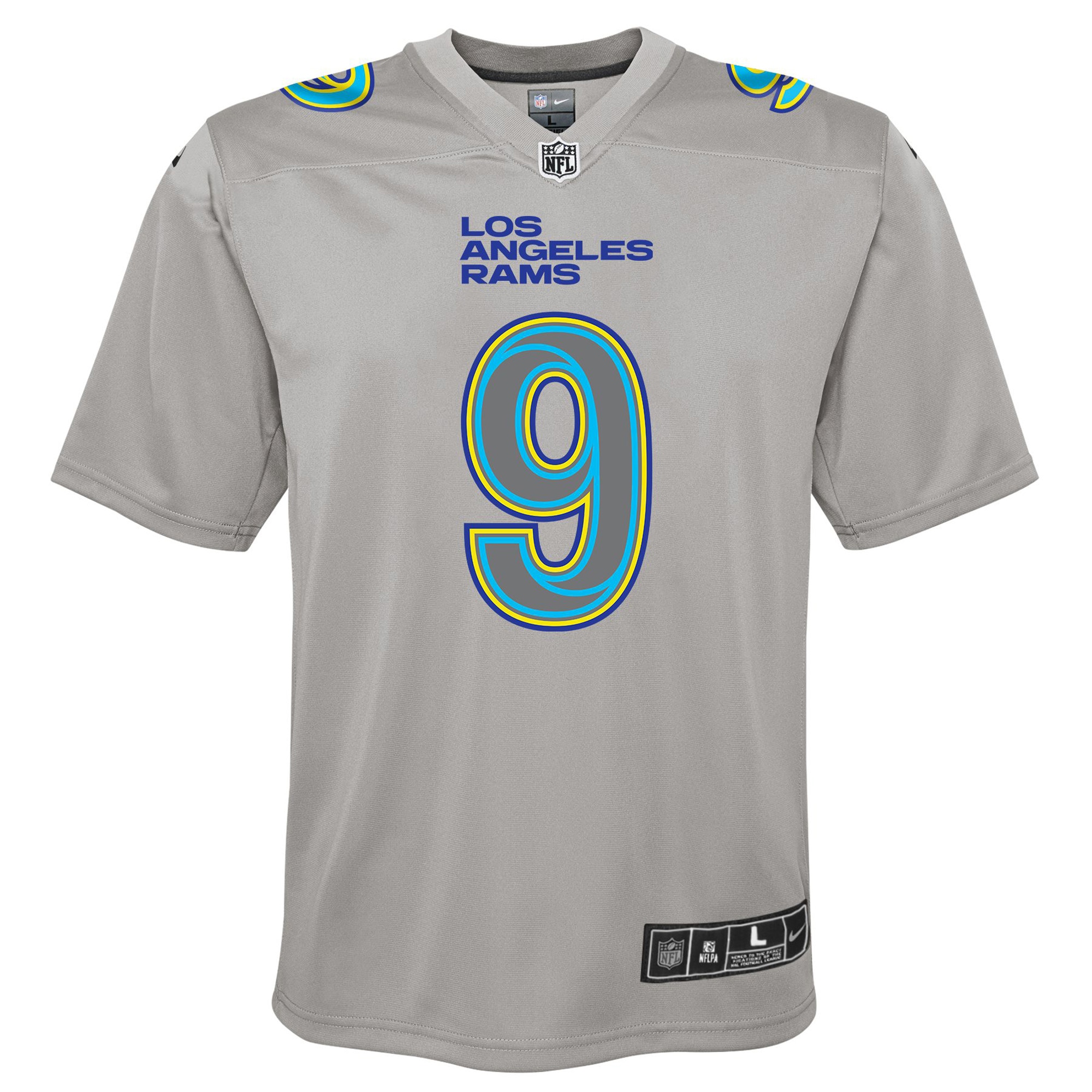 Los Angeles Rams Matthew Stafford Gray Atmosphere Game NFL Jersey Youth