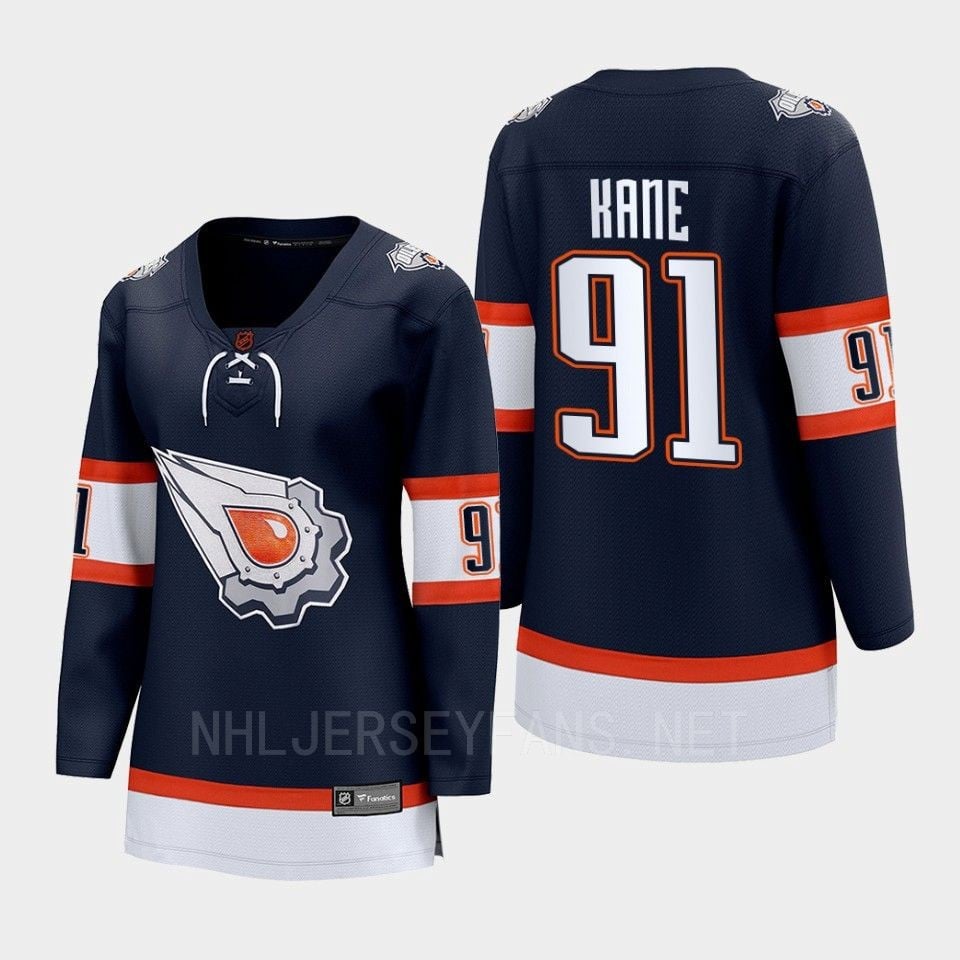 Evander Kane 91 Edmonton Oilers 2022 Special Edition 2.0 Breakaway Player Retro Navy NHL Jersey Women's
