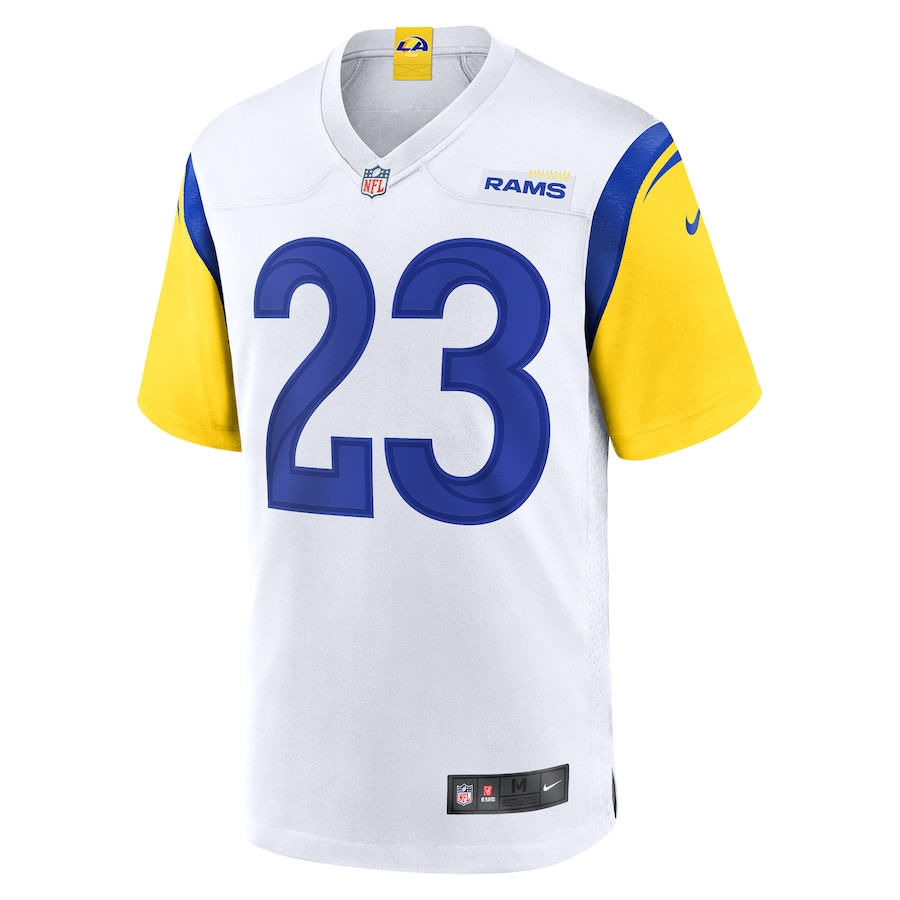Kyren Williams 23 Los Angeles Rams Team Game White NFL Jersey Men's
