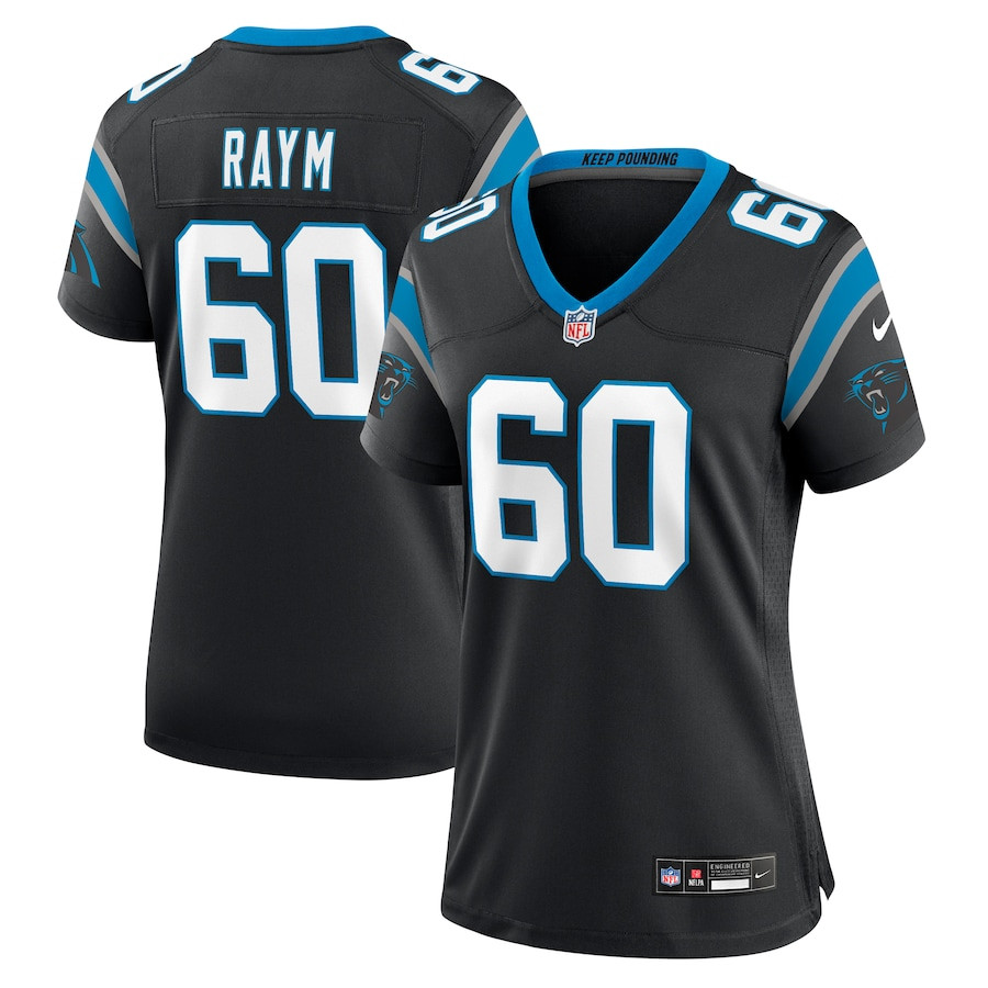 Andrew Raym 60 Carolina Panthers Game Black NFL Jersey Women's