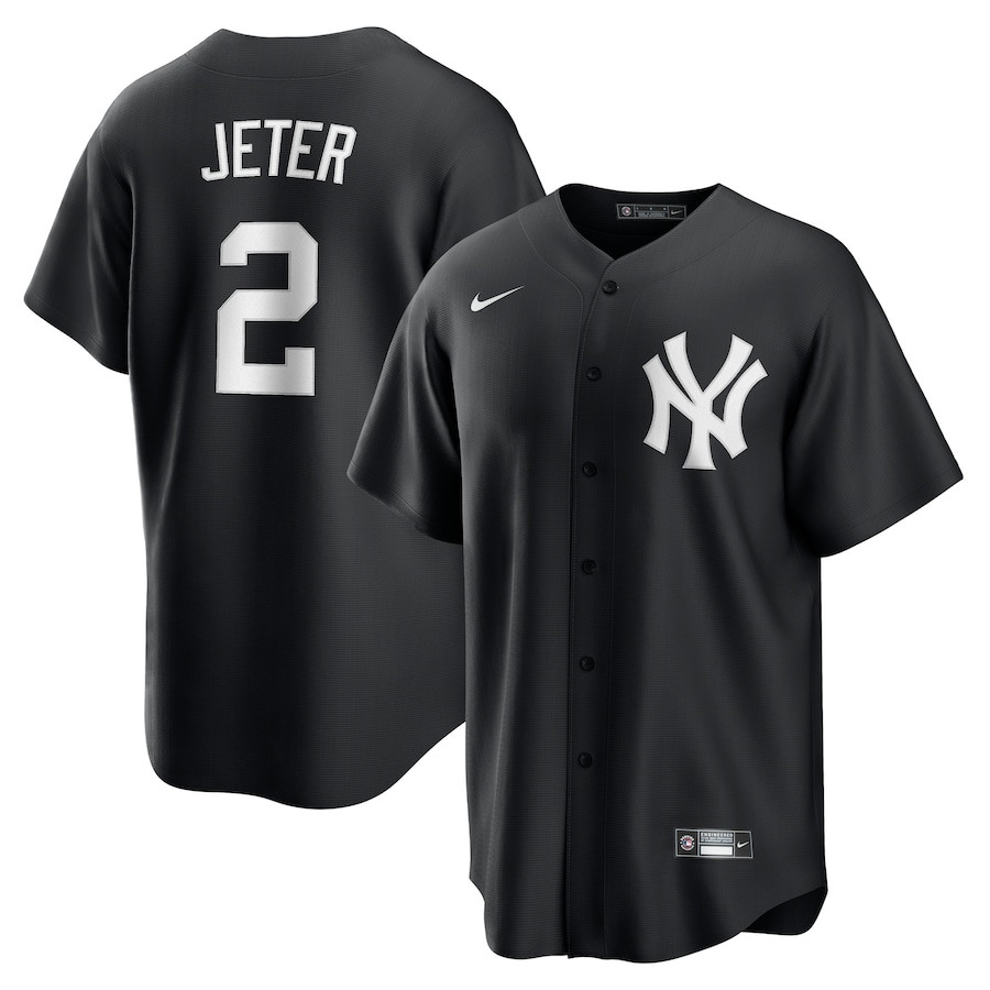 Derek Jeter 2 San Diego Padres Black MLB Jersey Men's