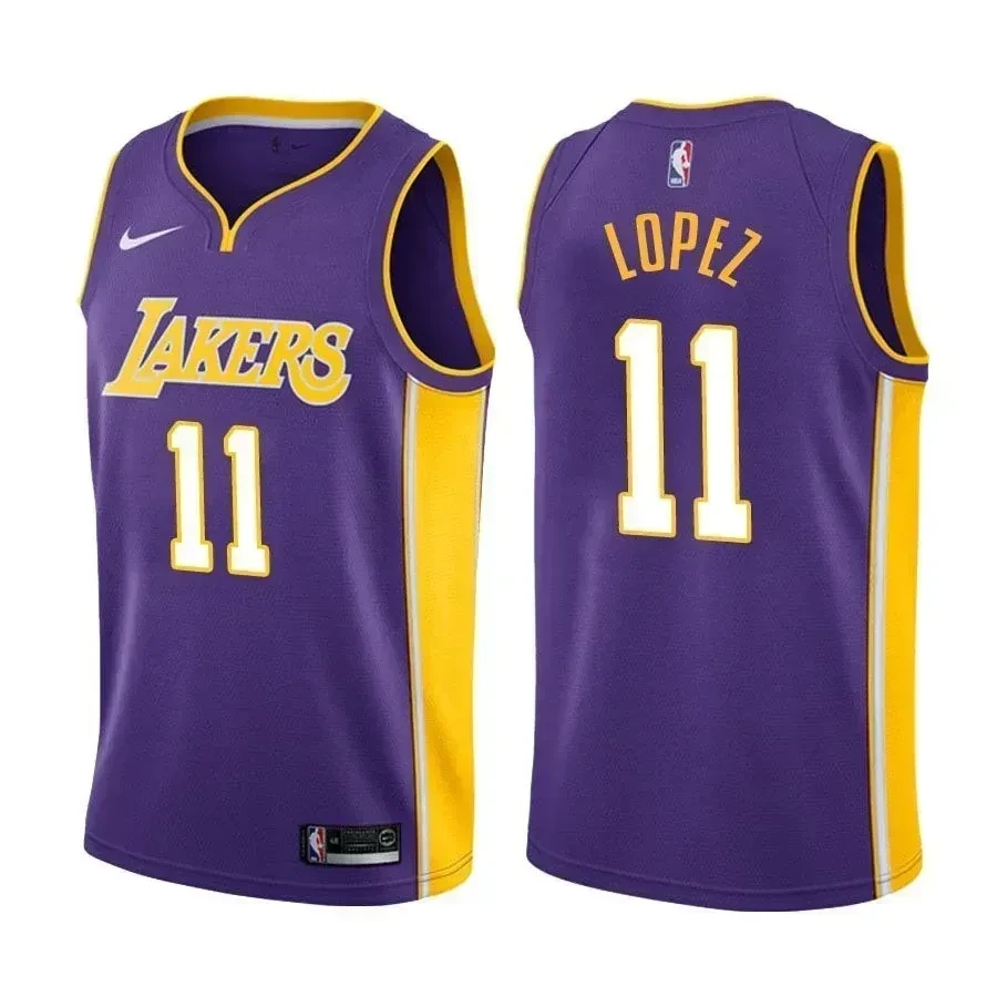 Los Angeles Lakers Brook Lopez 11 Statet Purple NBA Jersey Men's